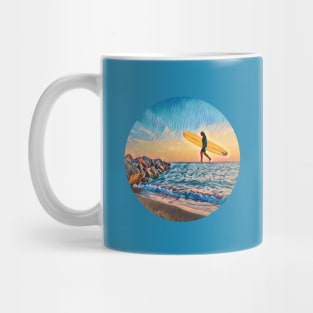 Surfer on the horizon Mug